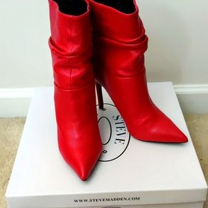Steve Madden Jobie Red Booties